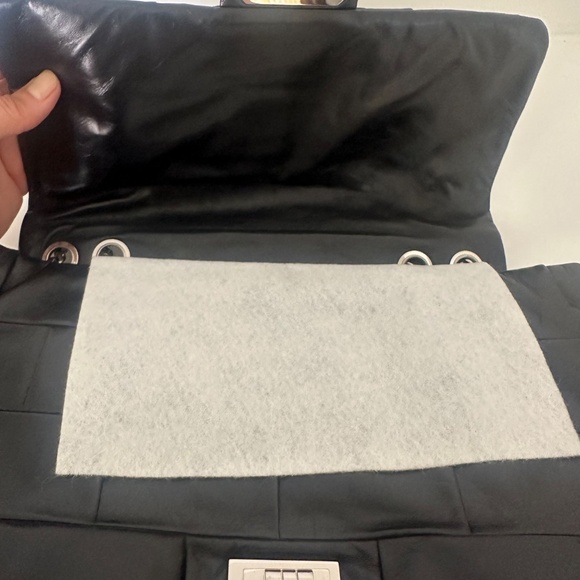 New Chanel Classic 227 Patchwork Reissue 2.55 Black Leather Flap Bag - Picture 4 of 10